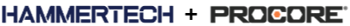 HammerTech and Procore logo lockup