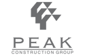 Peak construction grayscale logo (626x417) or 3to2 aspect ratio - a top ANZ contractor using HammerTech's construction safety intelligence software