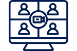 Icon of a webinar/live event happening on a computer