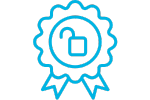 Icon of a ribbon with an unlocked lock in the middle, representing the early access we are offering to select customers for HammerTech Intelligence.