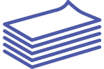 Icon showing a stack of papers to represent cluttered inspections and buried safety hazards