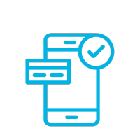 icon to represent onboarding and orientations - a mobile phone and check mark